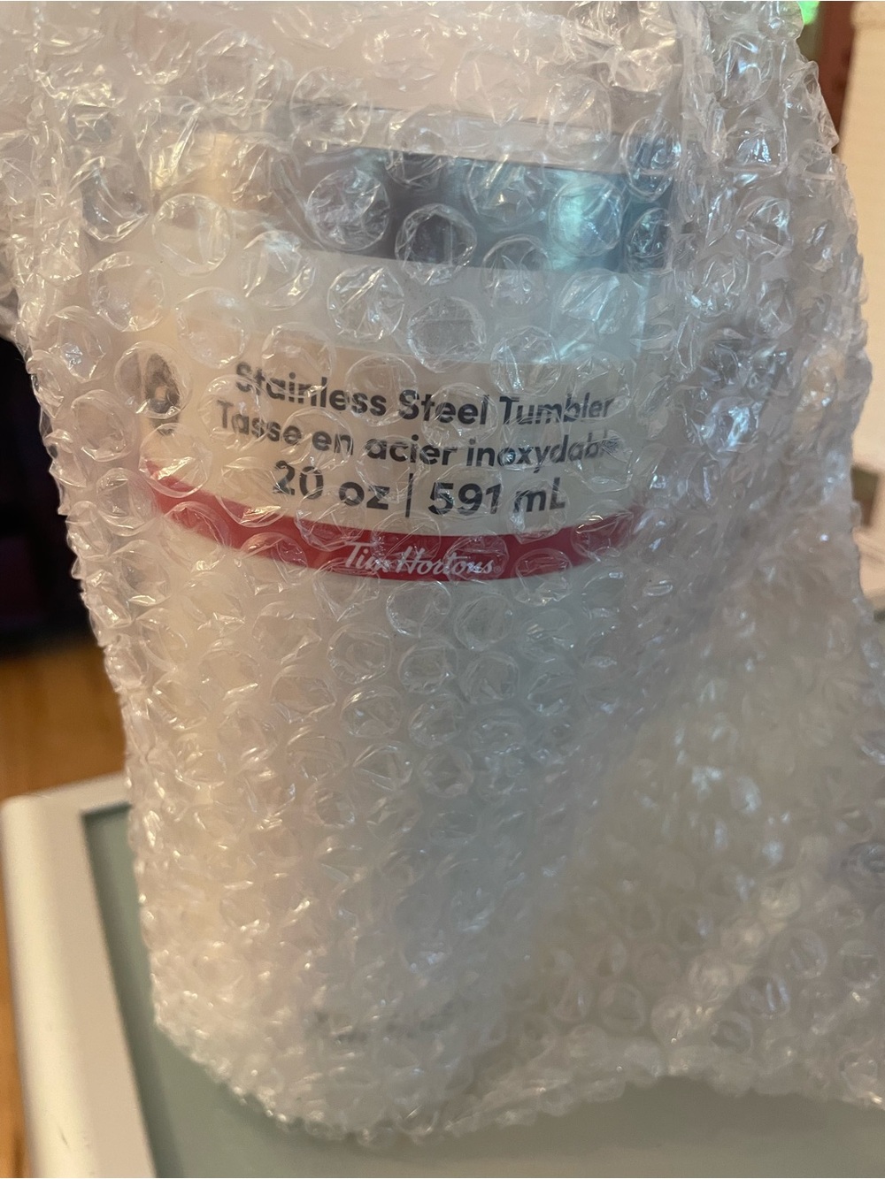 NWT Tim Hortons 20 oz Stainless Steel Tumbler - White